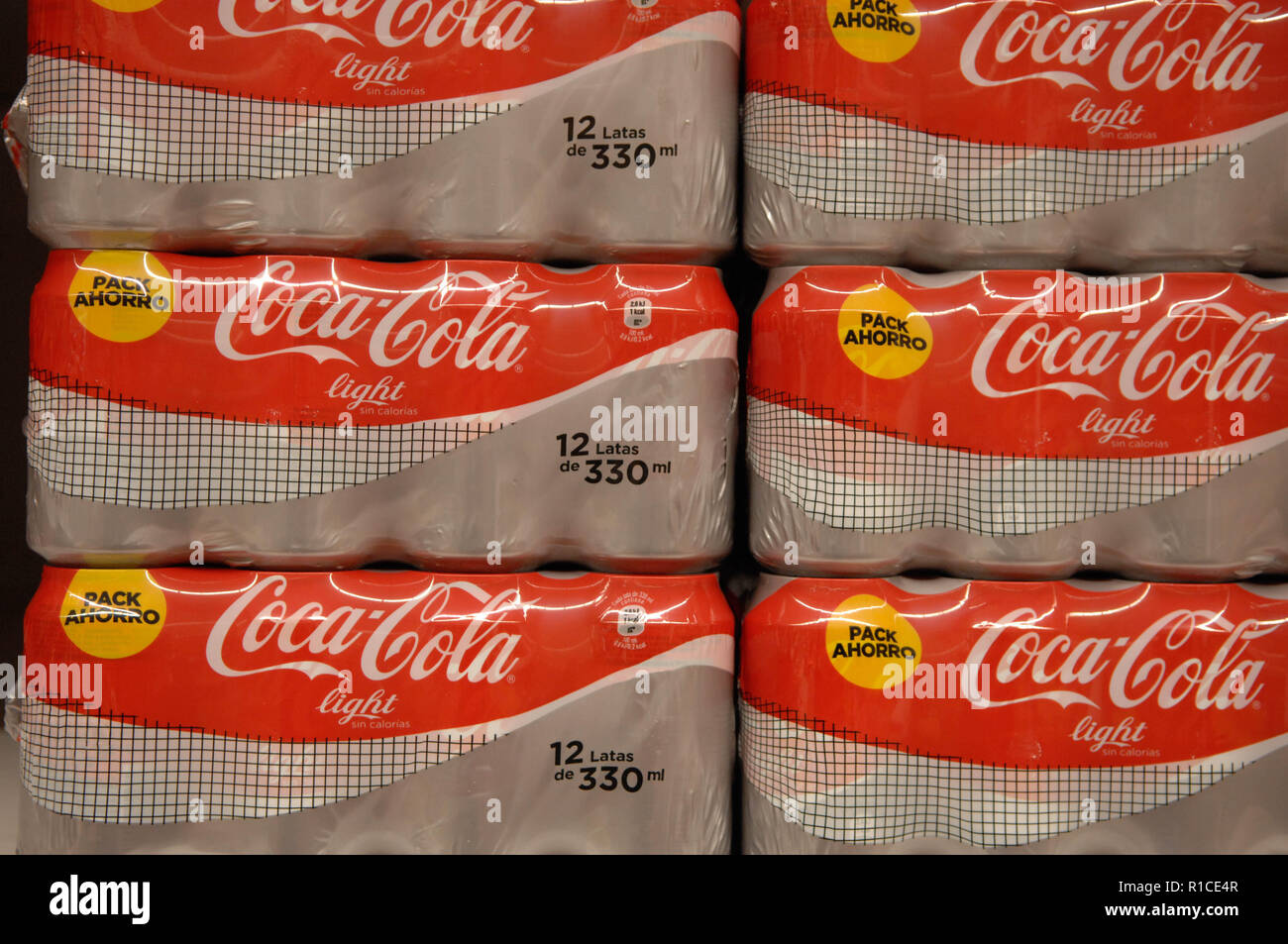 Confezioni di Coca Cola,coke,soda Foto Stock