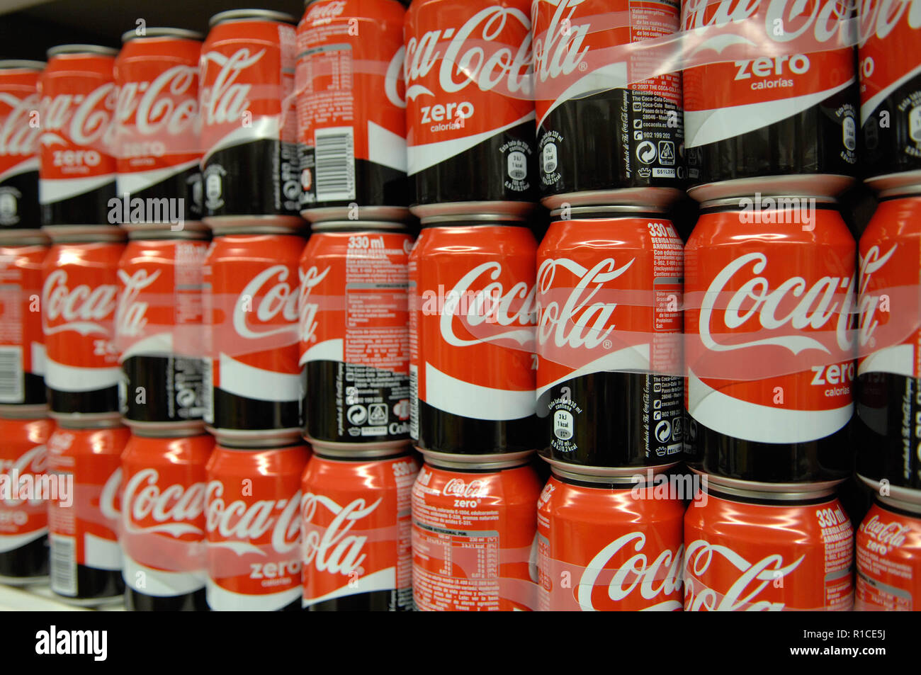 Lattine di Coca Cola,coke,soda Foto Stock