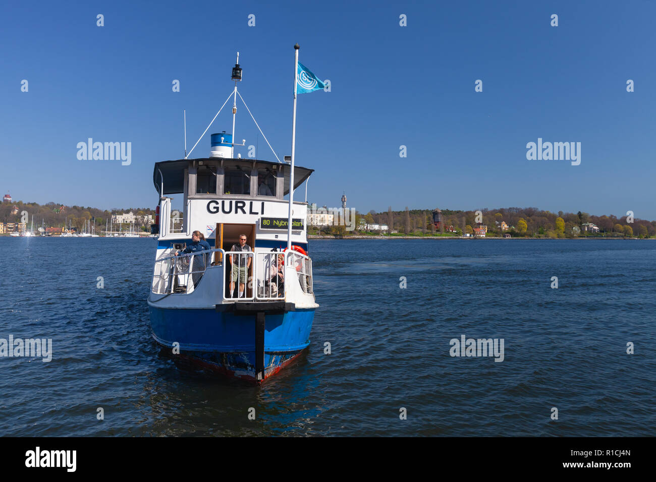 Stoccolma, Svezia - 4 Maggio 2016: traghetto passeggeri, il trasporto pubblico della città di Stoccolma Foto Stock