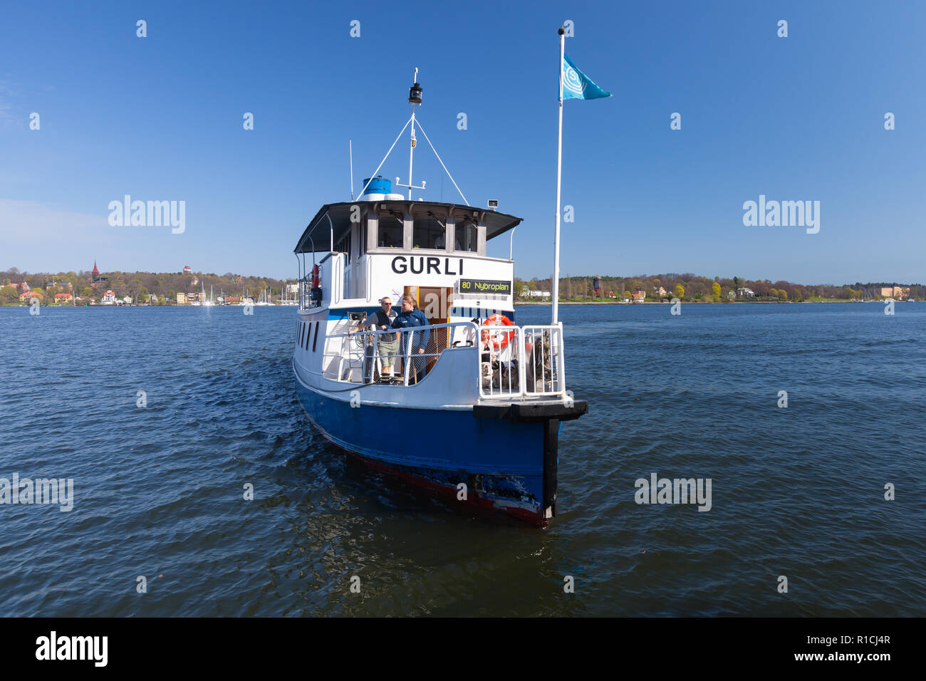 Stoccolma, Svezia - 4 Maggio 2016: piccoli traghetti passeggeri, il trasporto pubblico della città di Stoccolma Foto Stock