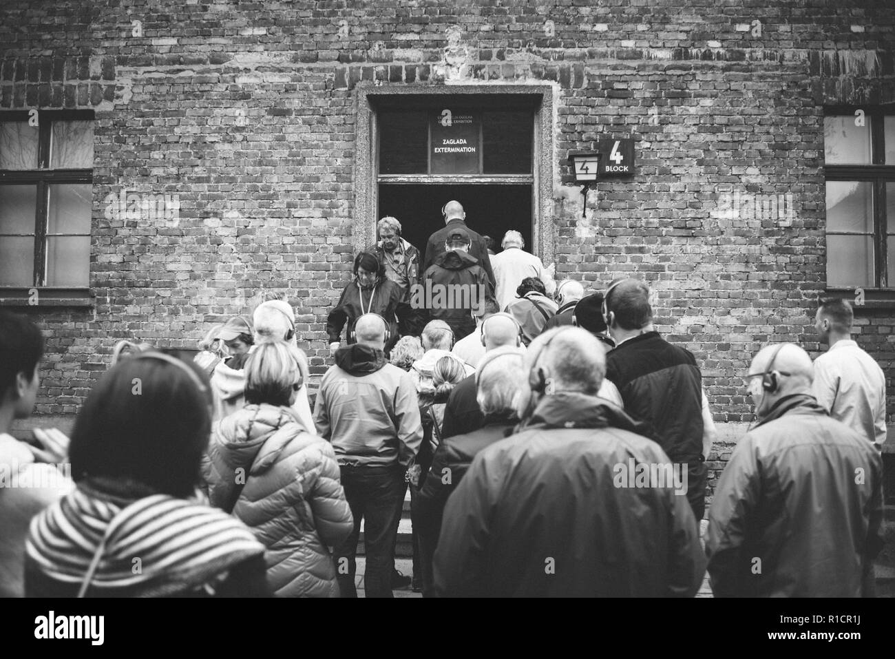 Auschwitz campo di lavoro e sterminio nazista. Auschwitz, Tedesco-occupato, Polonia, Europa Foto Stock