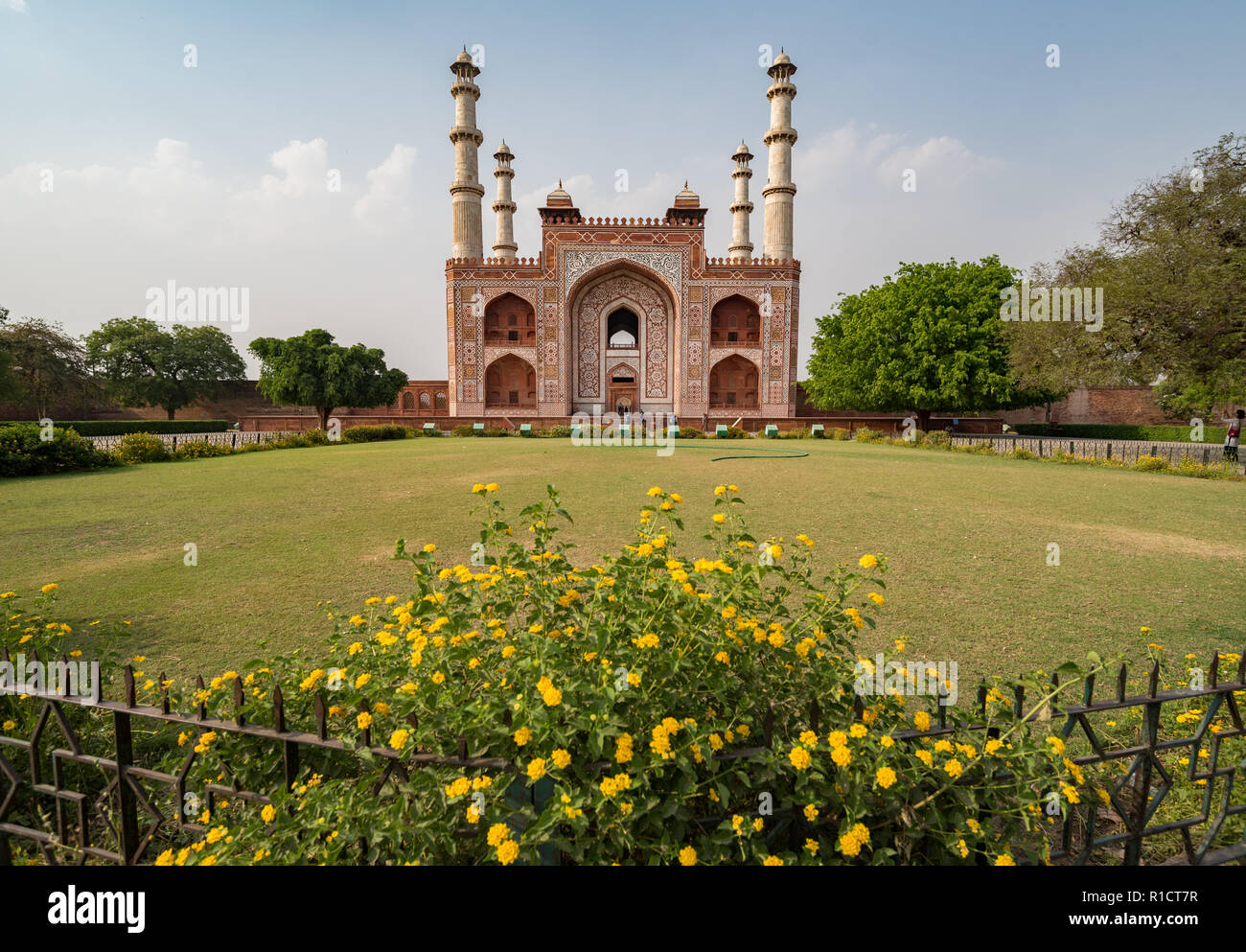 Akbar la tomba in Sikandra, nei pressi di Agra, India Foto Stock