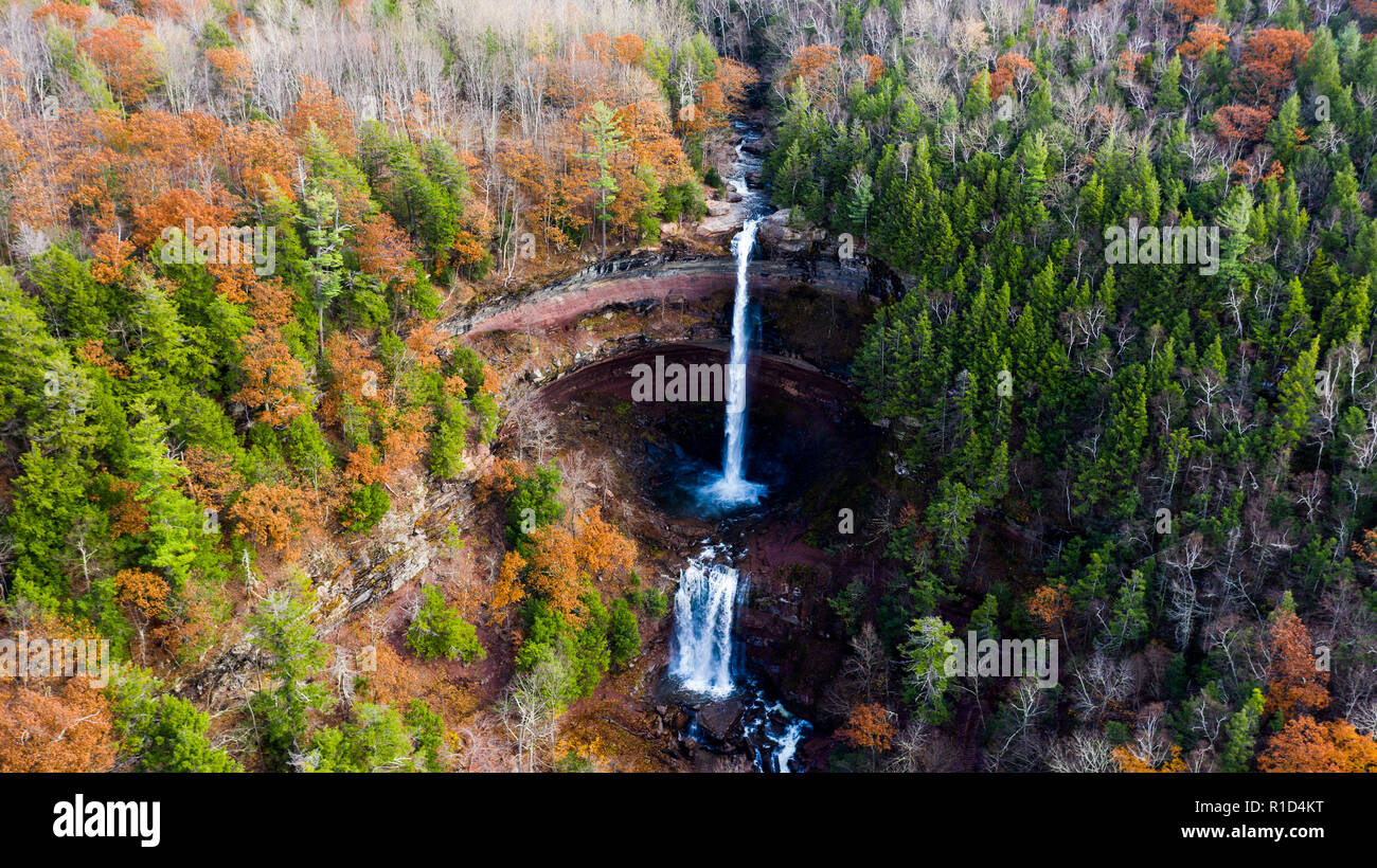 Kaaterskill Falls, Catskill Mountains, New York, Stati Uniti d'America Foto Stock