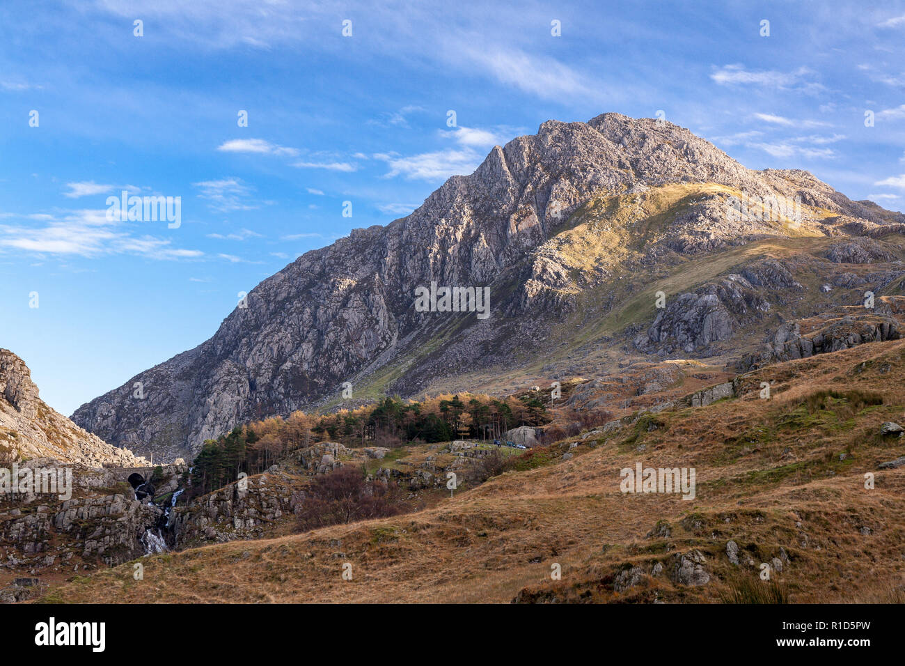 Monte Tryfan in Snowdonia, il Galles del Nord Foto Stock