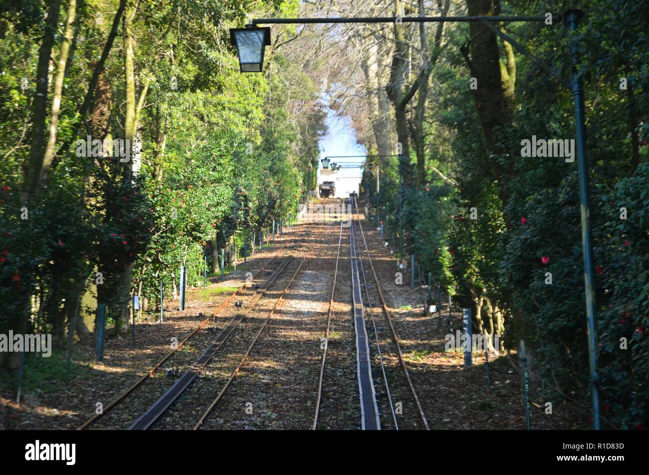 Trilhos dos Elevadores Santuário do Bom Jesus do Monte Foto Stock