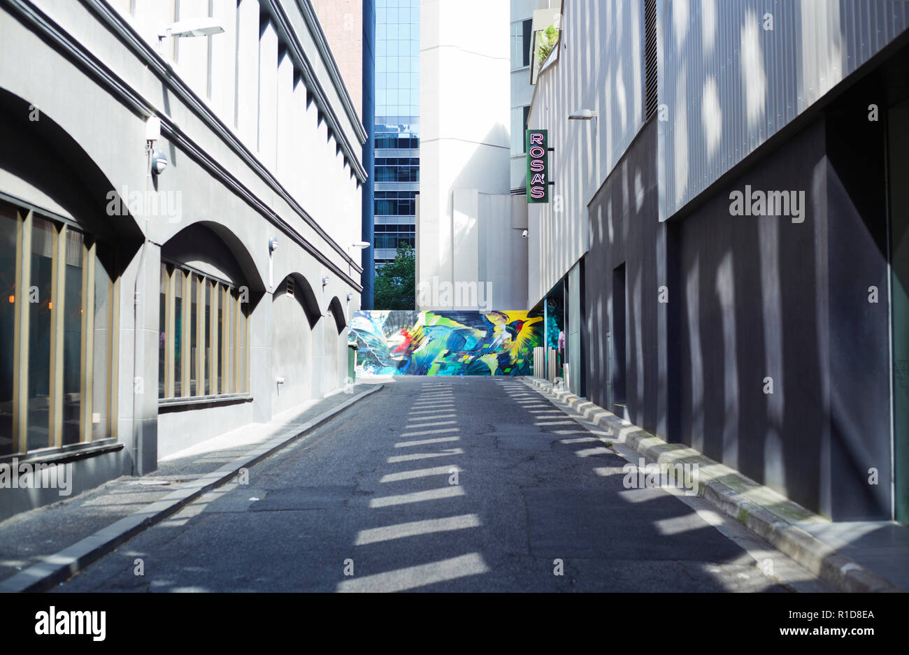 Città lane modo in Melbourne, Victoria, Australia. Foto Stock