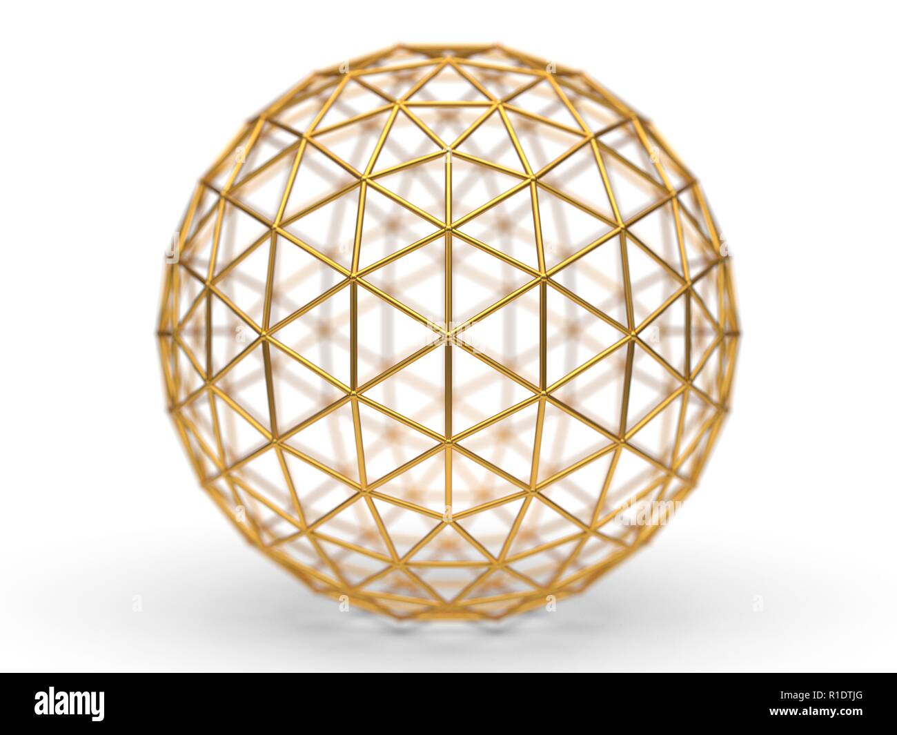 Semplice struttura a gabbia di faraday in ferro. 3d illustrazione Foto Stock