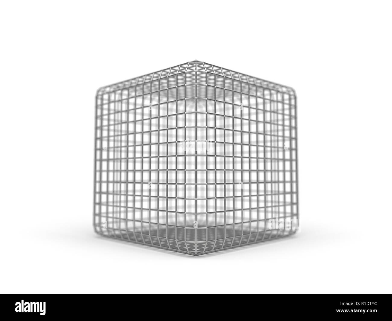 Semplice struttura a gabbia di faraday in ferro. 3d illustrazione Foto Stock