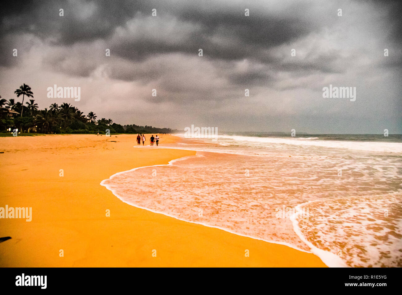 Spiaggia in Ahungalla, Sri Lanka Foto Stock