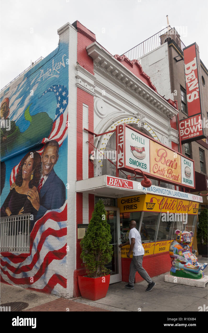 Originale Ben Chili Bowl Washington DC Foto Stock