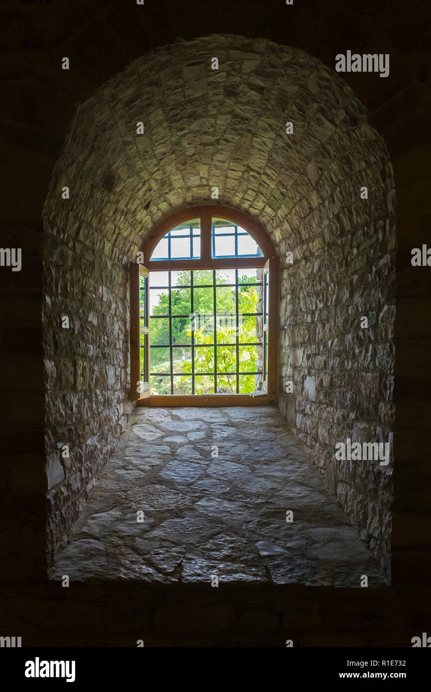 L'interno di Argirocastro Castle Museum, Albania Foto Stock