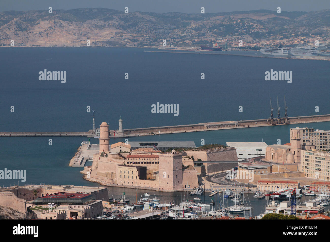 Fort Saint-Jean, porto della città e del mare. Marseille, Francia Foto Stock