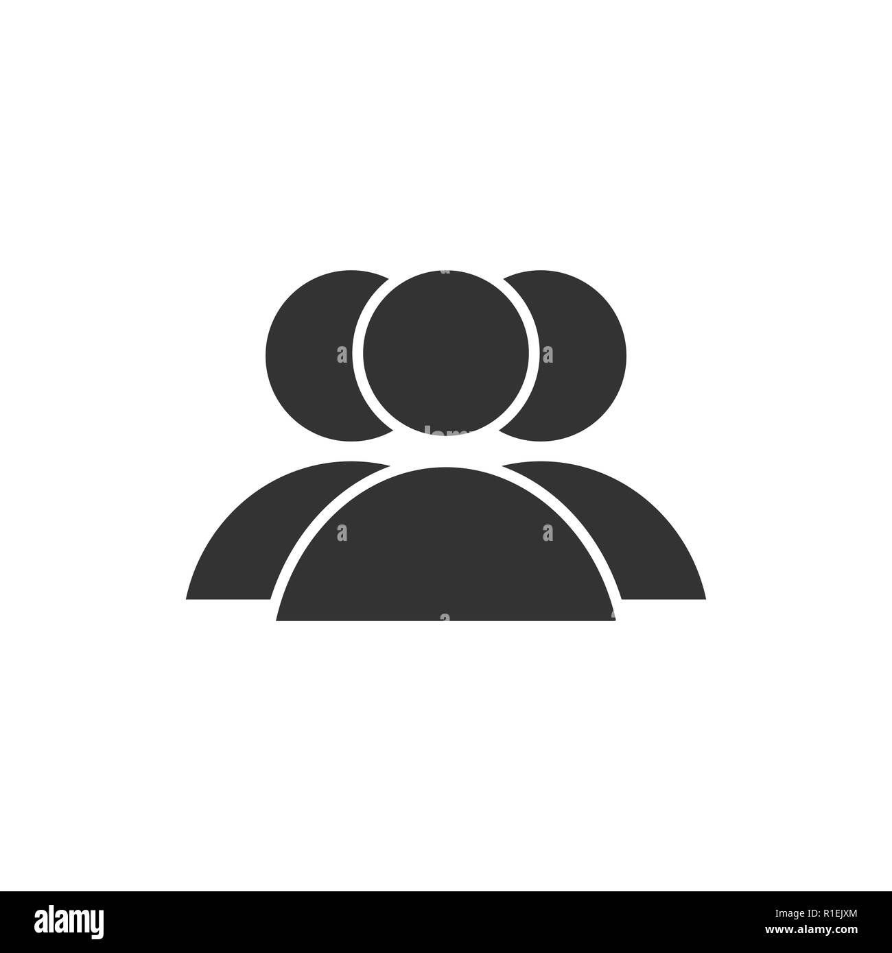 Icona di persone. Utente icona segno. Illustrazione Vettoriale flat Illustrazione Vettoriale