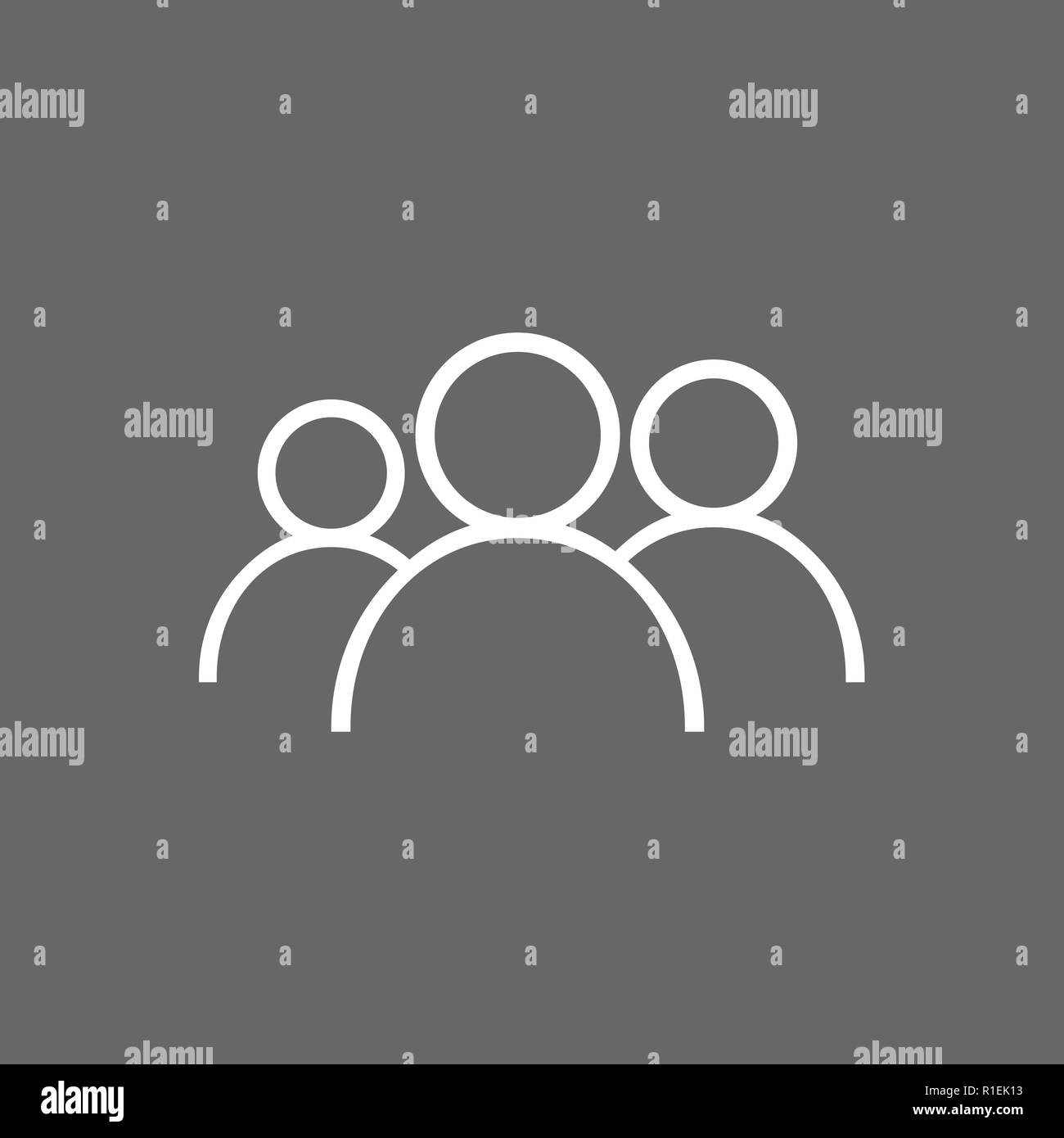 Icona di persone. Utente icona segno. Illustrazione Vettoriale flat Illustrazione Vettoriale