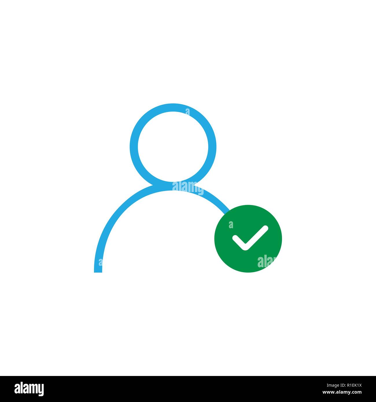 Icona di persone. Utente icona segno. Illustrazione Vettoriale flat Illustrazione Vettoriale