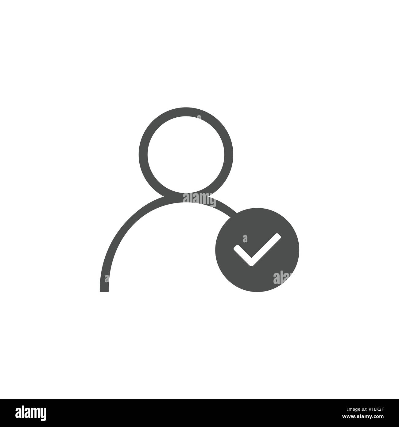 Icona di persone. Utente icona segno. Illustrazione Vettoriale flat Illustrazione Vettoriale