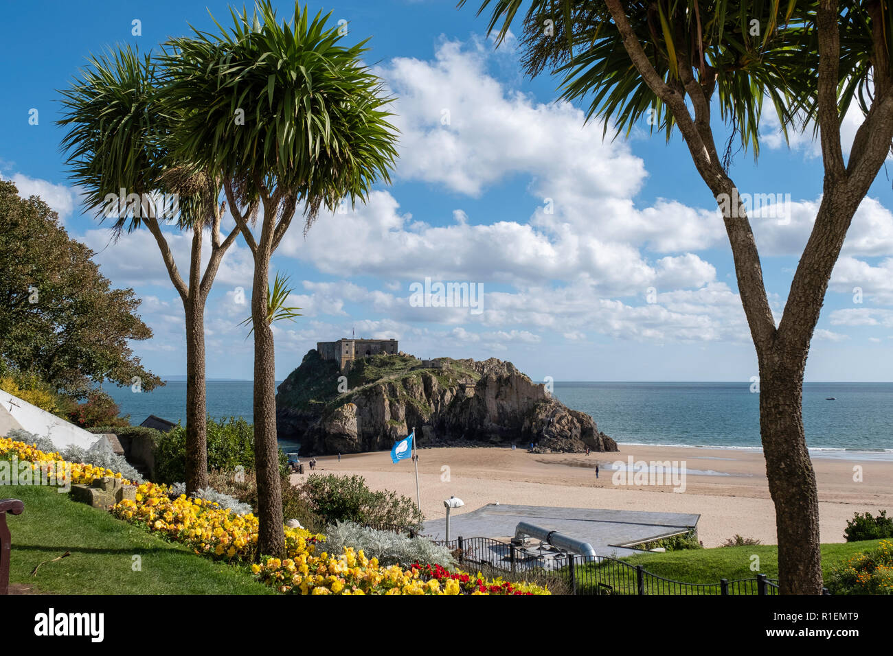 ST CATHERIS ISLAND SOUTH BEACH TENBY Foto Stock