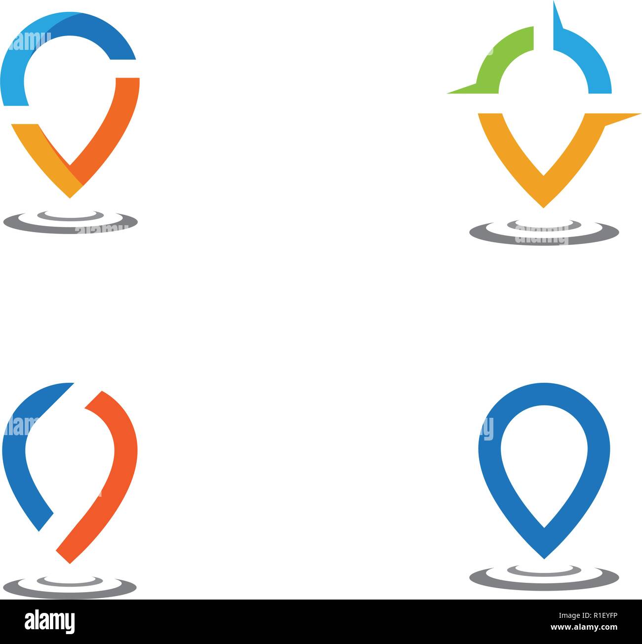 Punto posizione logo icona illustrazione vettoriale design Illustrazione Vettoriale