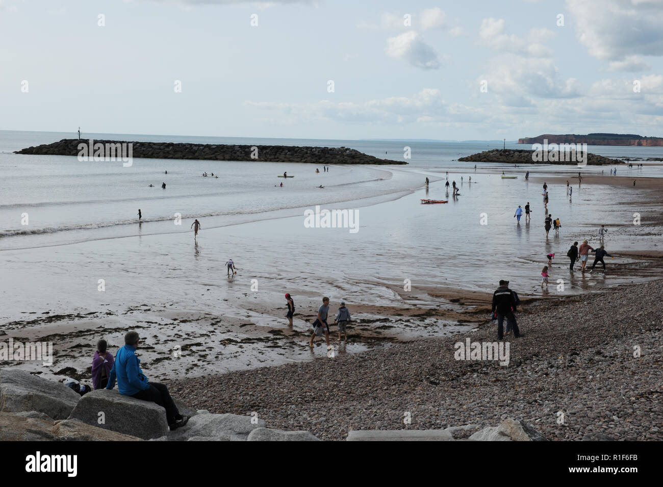 Spiaggia di Sidmouth Foto Stock