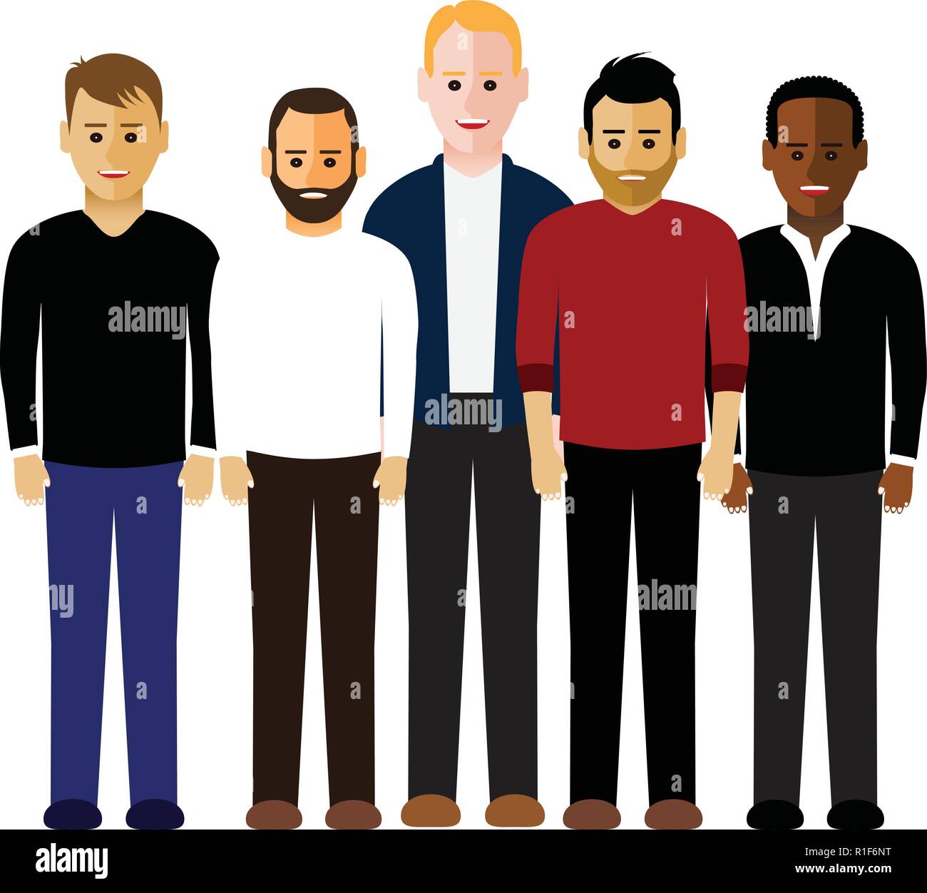 Gruppo di uomini Illustrazione Vettoriale