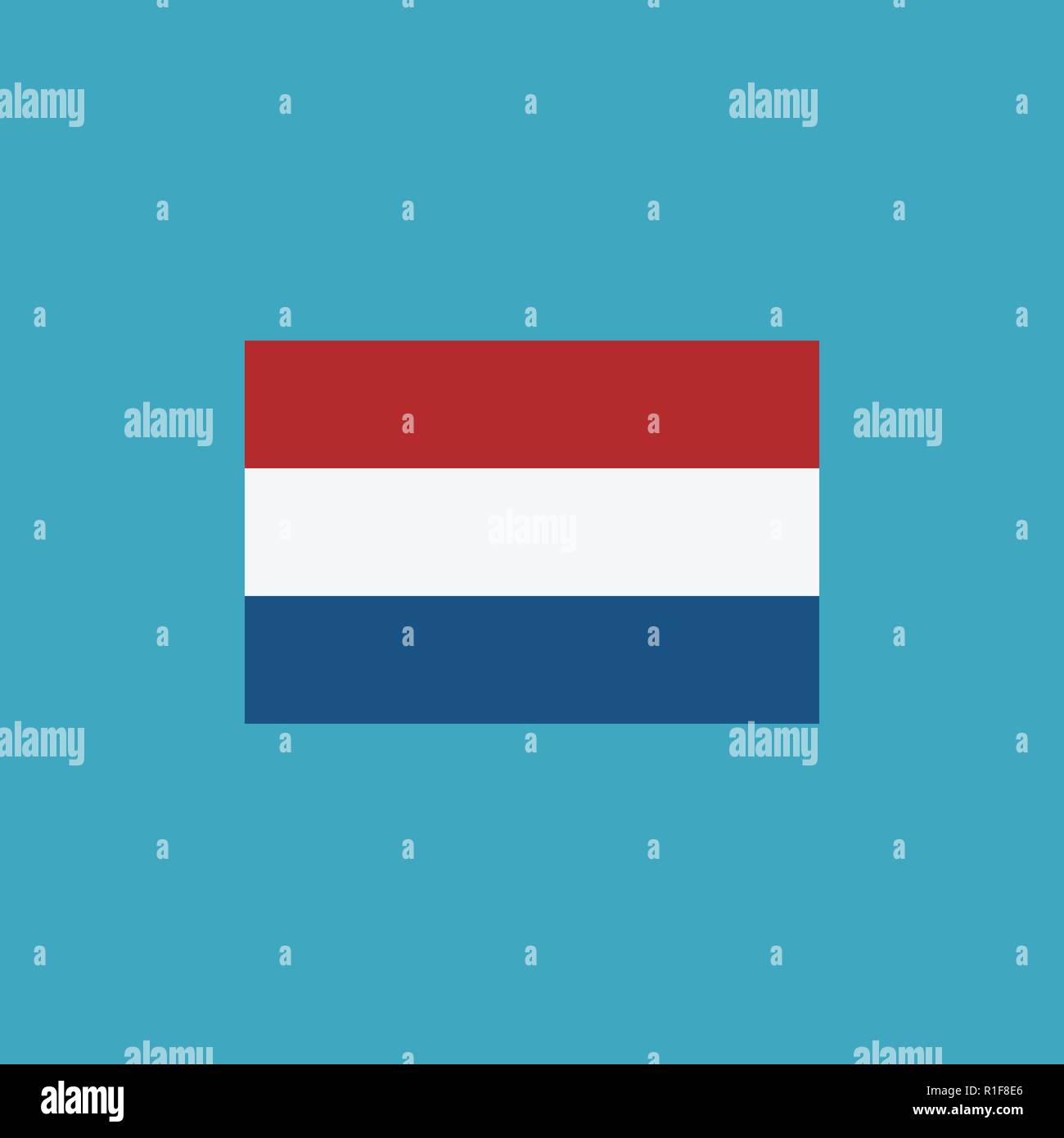 Paesi Bassi icona bandiera in design piatto. Giorno di indipendenza o giornata nazionale il concetto di vacanza. Illustrazione Vettoriale