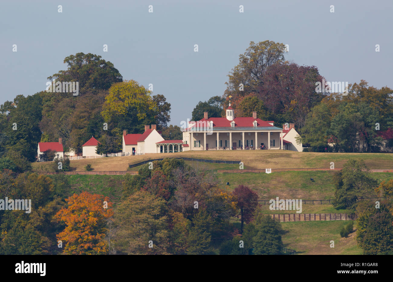 George Washington home Mount Vernon Foto Stock