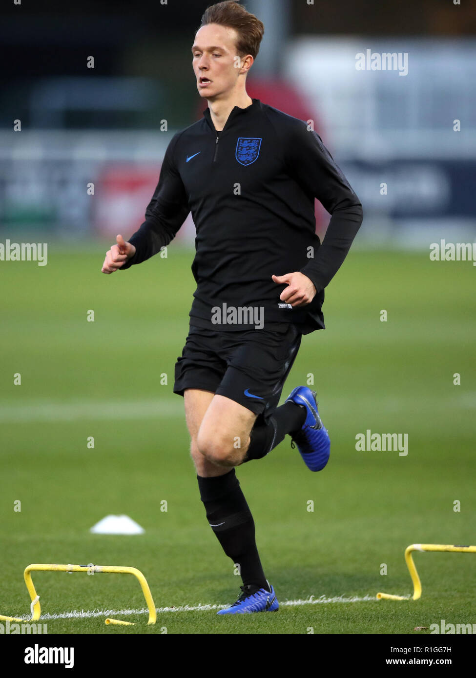 Inghilterra U21's Kieran Dowell durante la sessione di formazione presso il St George's Park, Burton. Foto Stock