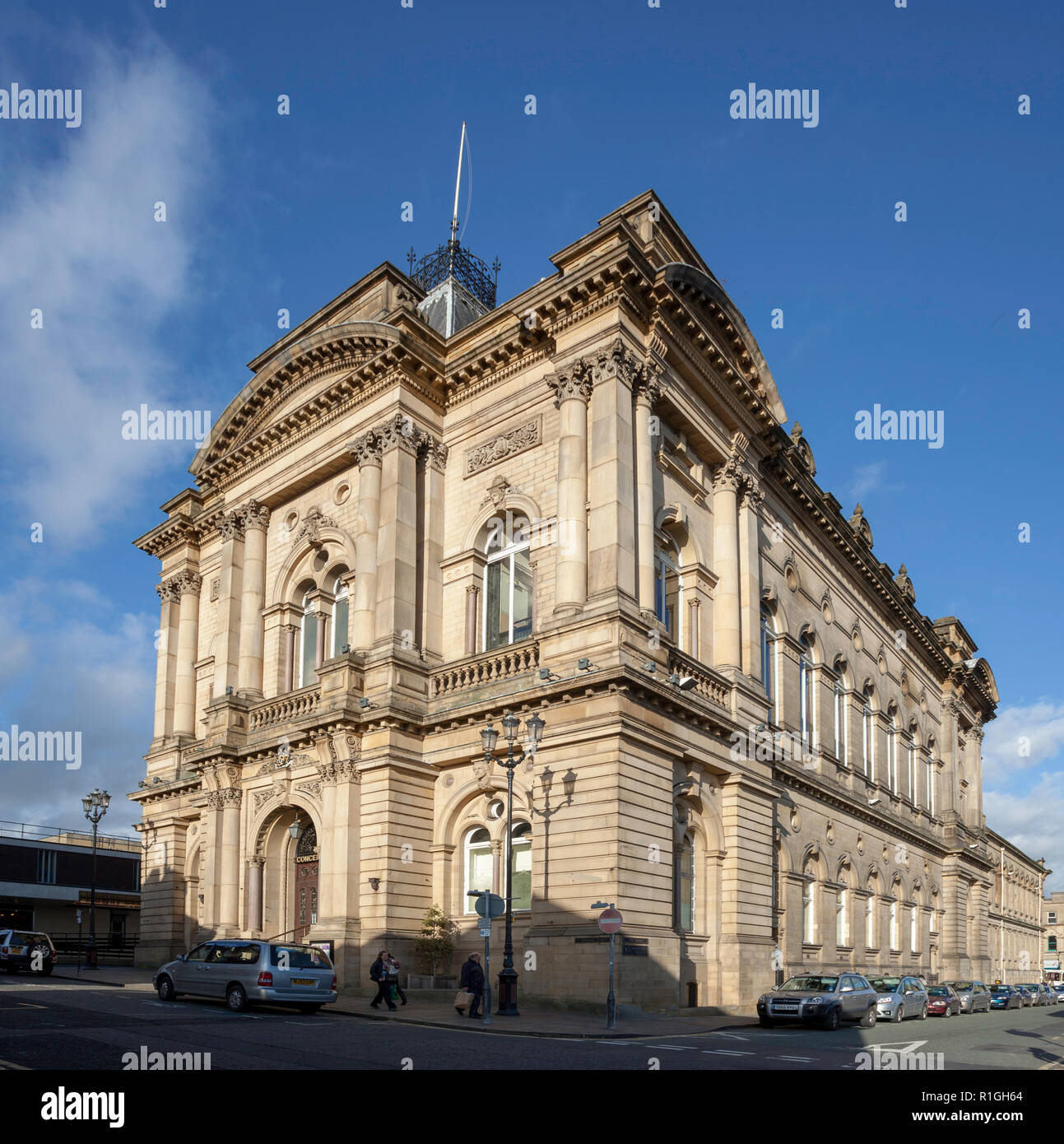 Sala della città di Huddersfield e sala concerti Foto Stock