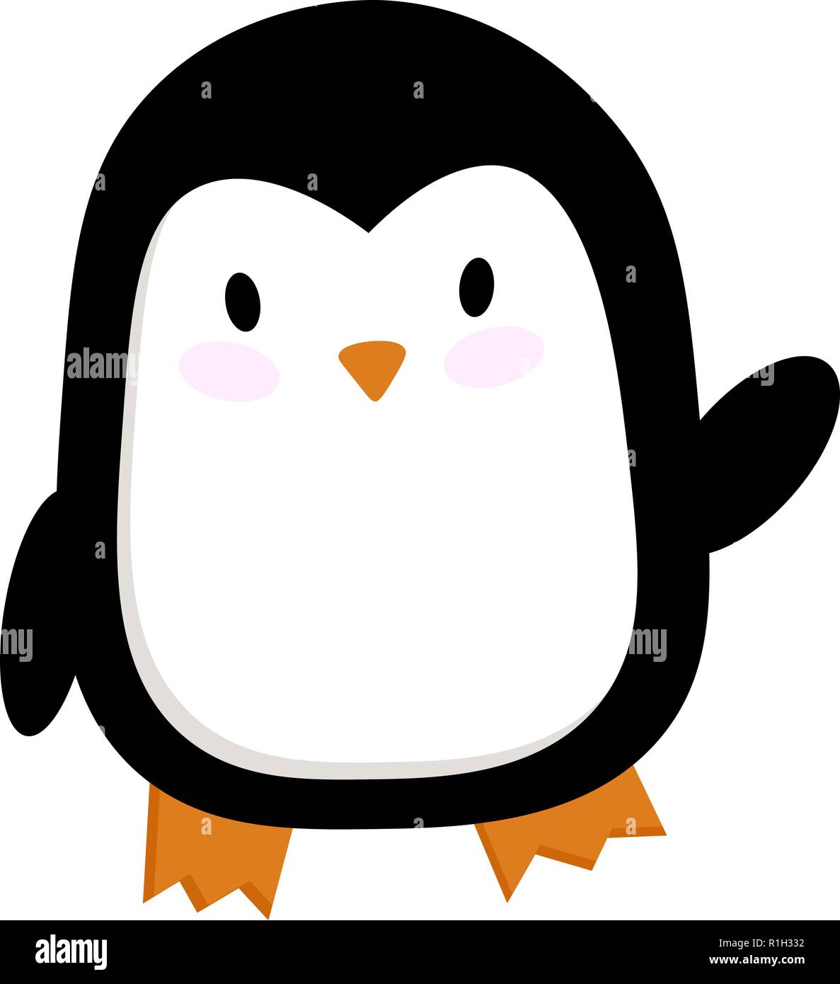 Cartoon foto. illustrazione vettoriale di un pinguino . Illustrazione Vettoriale