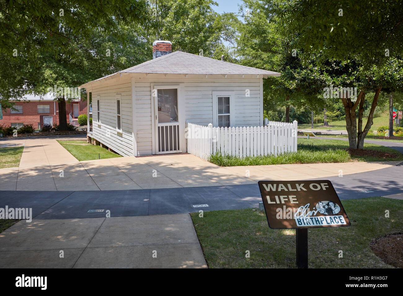 Luogo di nascita di Elvis Presley, il Re del Rock and Roll, in Tupelo, Mississippi Foto Stock