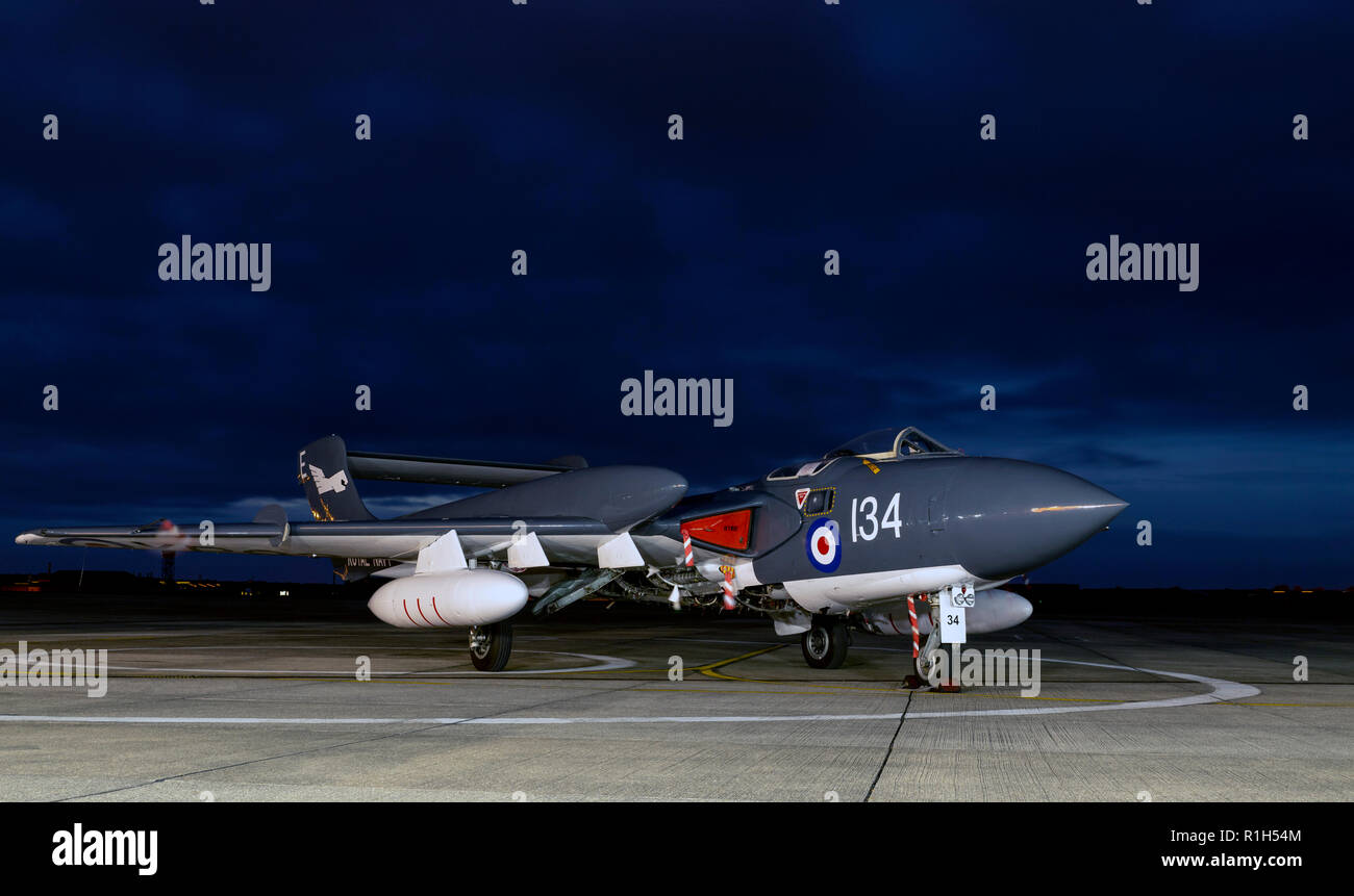Sea Vixen XP134, HMS Eagle Foto Stock