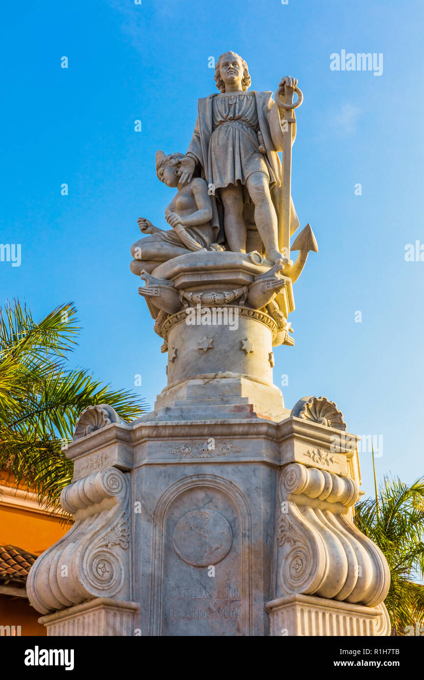 Plaza de La Aduana Centro Historico aera di Cartagena de Indias los Bolivar in Colombia Sud America Foto Stock