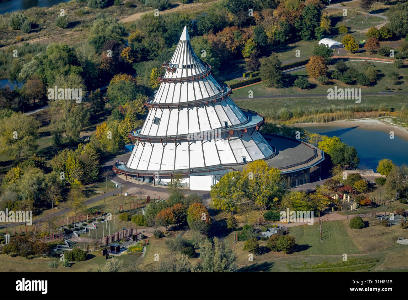 Millennium Tower, di Magdeburgo, Sassonia-Anhalt, Germania Foto Stock