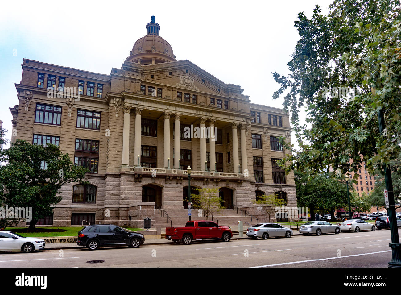 Centro storico 1910 Harris County Courthouse a Houston in Texas Foto Stock