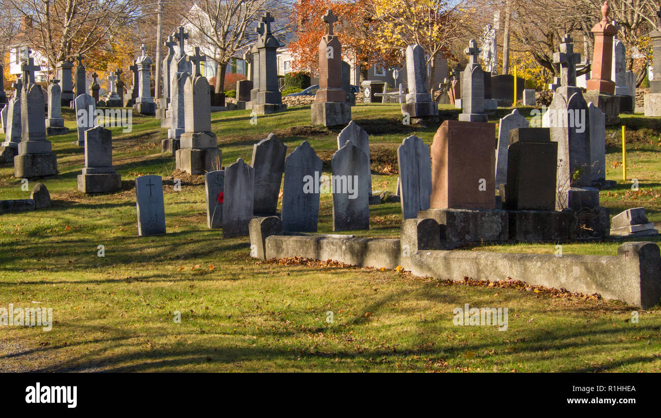 Il vecchio cimitero di Halifax Nova Scotia Canada. Foto Stock