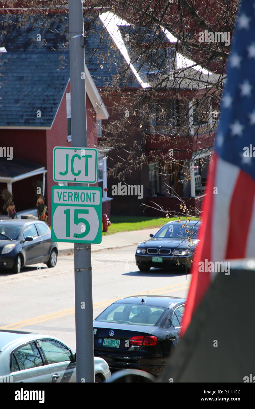 M4 Sherman serbatoio medio di fronte VFW Post 1767 in Winooski, Vermont Foto Stock