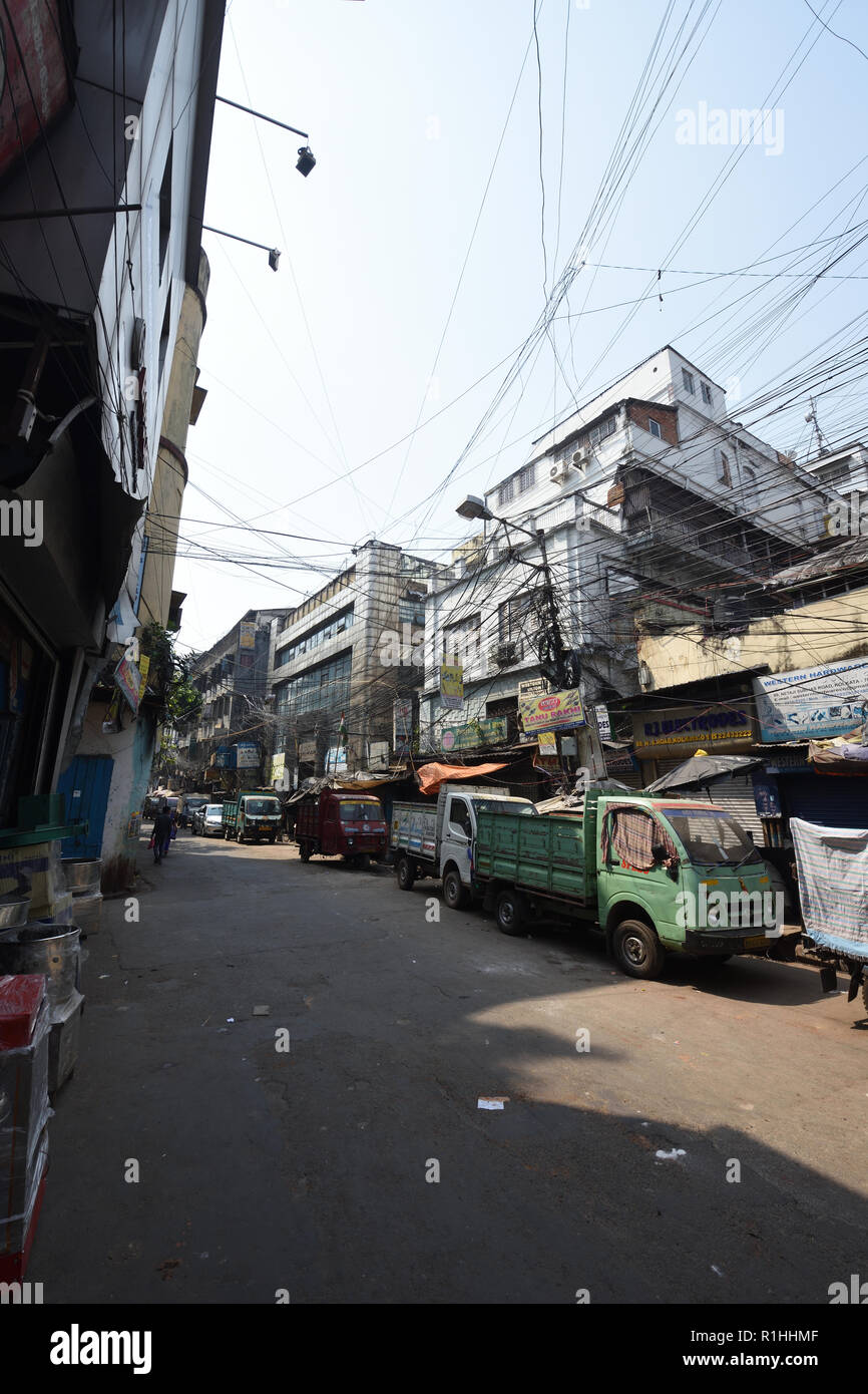 Netaji Subhas road, Burrabazar, Calcutta, India Foto Stock