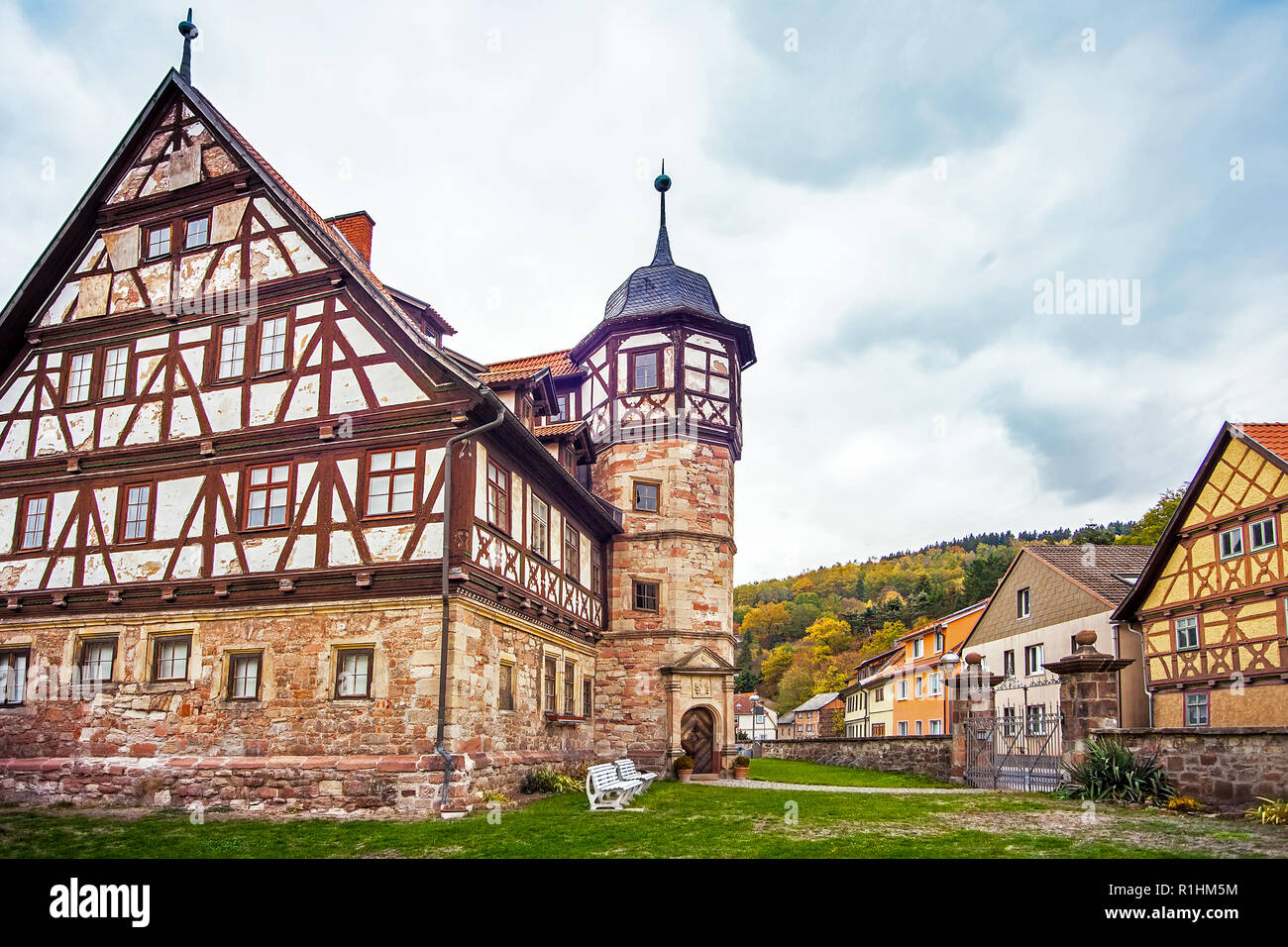 Il centro cittadino di Wasungen in Turingia Germania il 27 ottobre 2018 Foto Stock