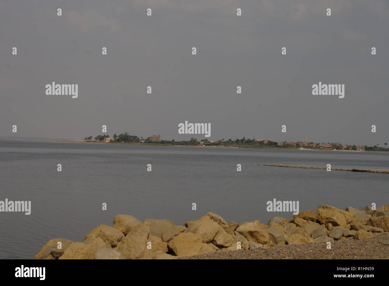 Lago Qarun Foto Stock