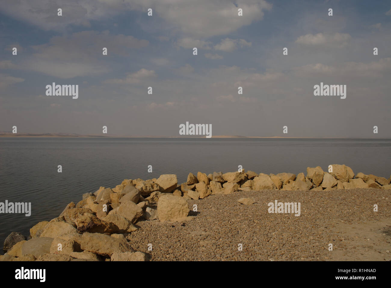 Lago Qarun Foto Stock