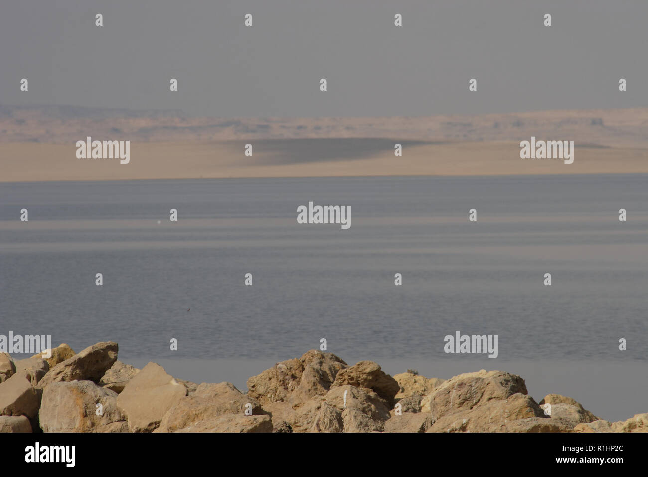 Lago Qarun Foto Stock