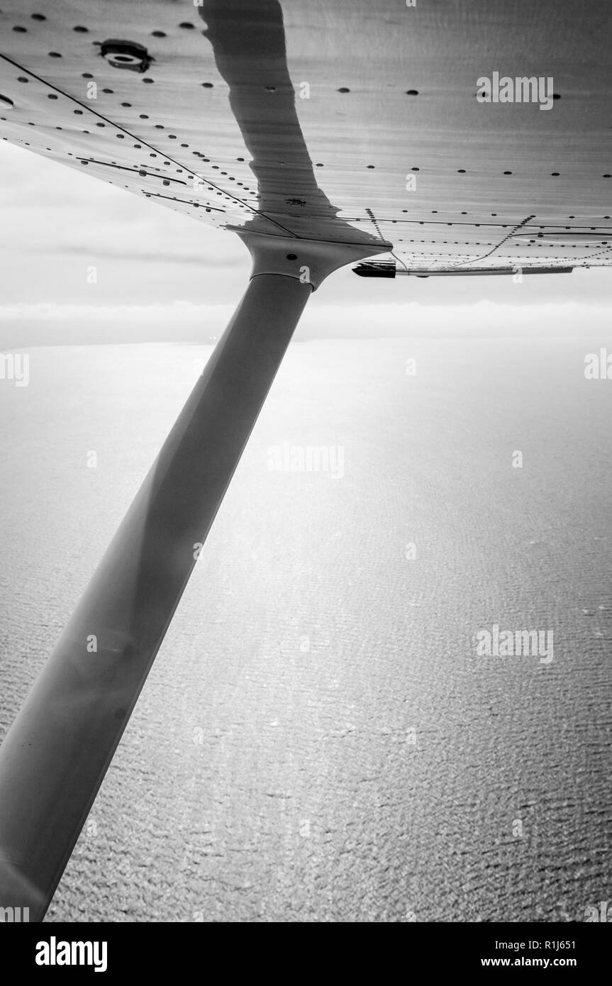 Fosco panorama su San Franciso Bay da un Cessna Foto Stock