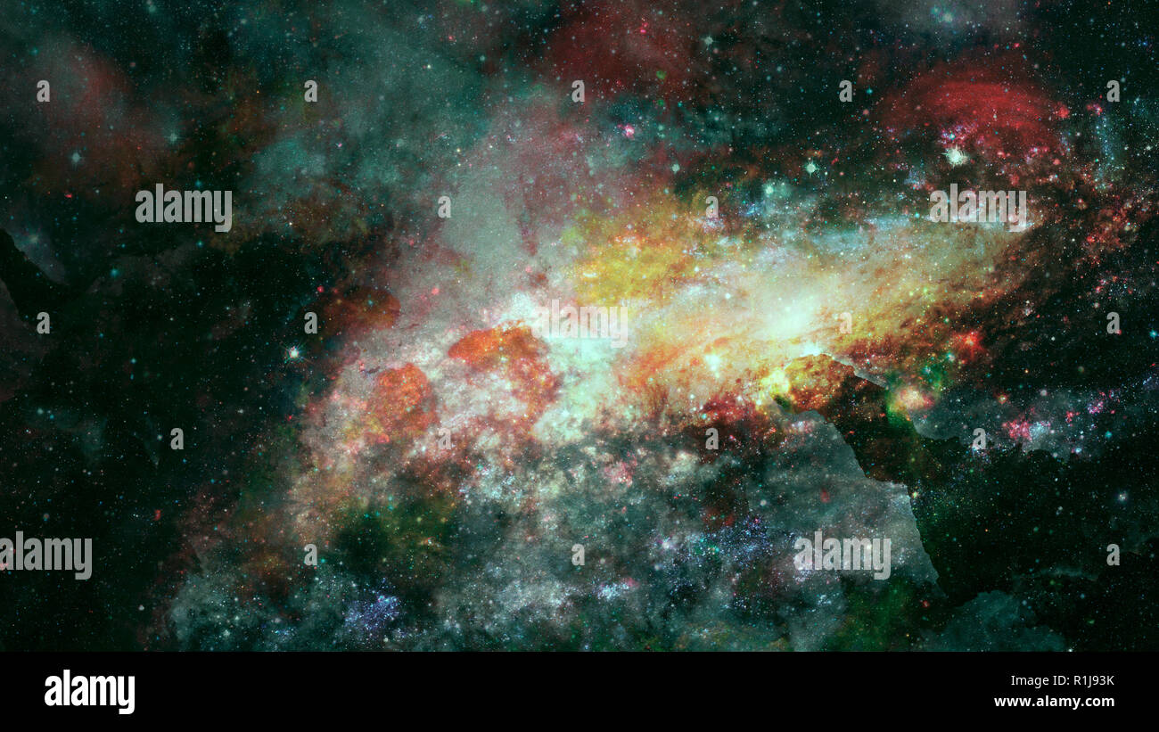 Campo Stella e nebulosa nello spazio profondo molti anni luce lontano dal pianeta terra. Gli elementi di questa immagine fornita dalla NASA. Foto Stock