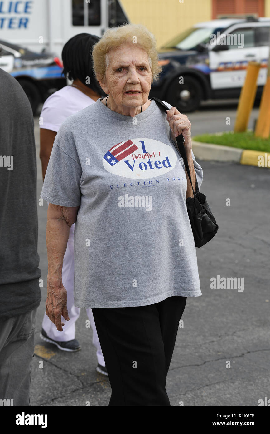 Lauderhill FL, Stati Uniti d'America. Xiii Nov, 2018. Una vista generale esterno come operatori elettorali contare presto votare scrutini alla contea di Broward supervisore delle elezioni ufficio durante la Florida raccontare il 13 novembre 2018 in Lauderhill, Florida. Credito: Mpi04/media/punzone Alamy Live News Foto Stock