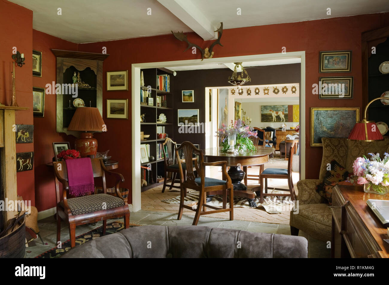 In stile vittoriano soggiorno Foto Stock