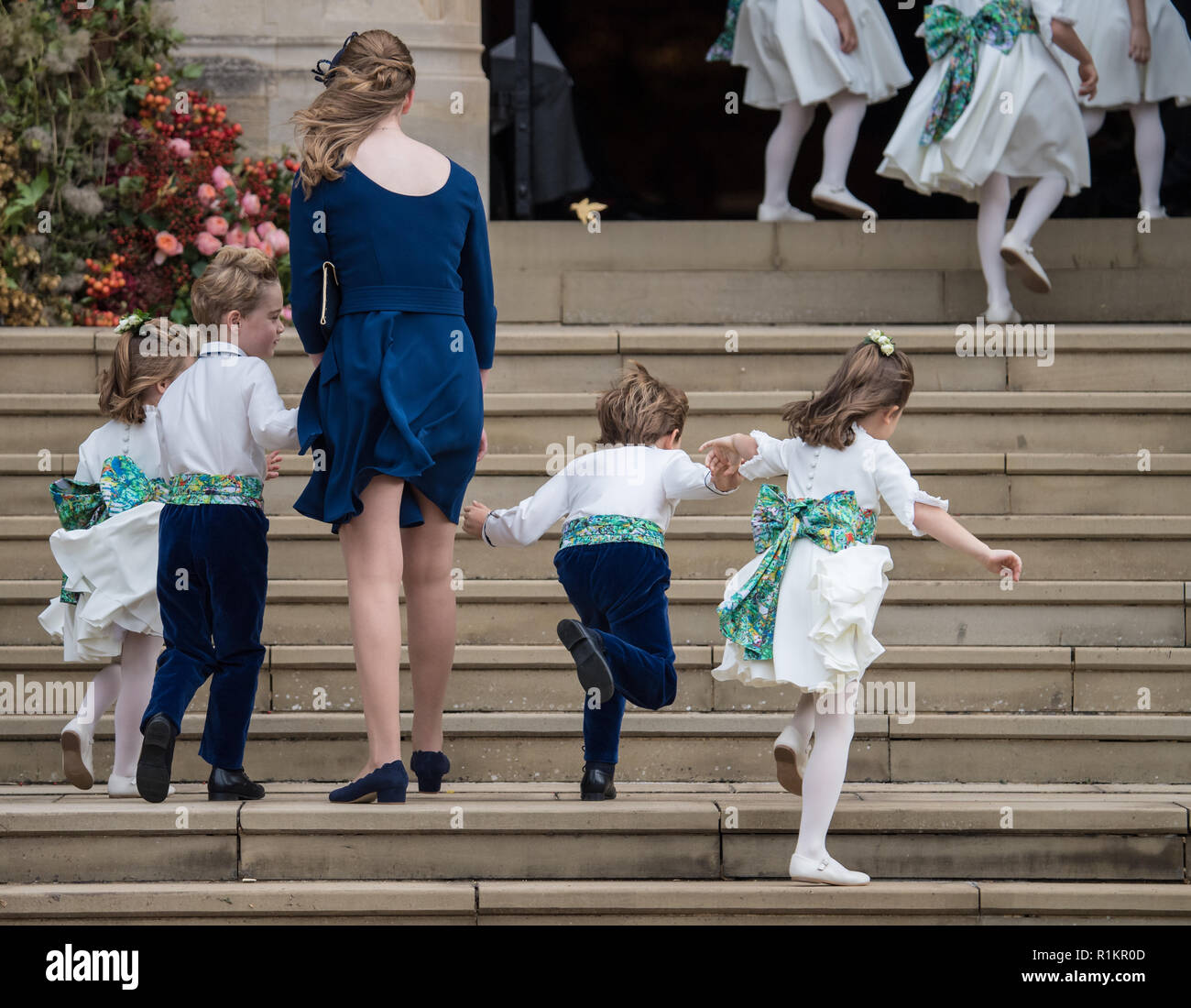 Il Matrimonio Della Principessa Eugenie Di York E Jack Brooksbank In Windsor Offre Princess Charlotte Prince George Theodora Williams Louis De Givenchy Signora Louise Windsor Dove Windsor Regno Unito Quando 12 Ott