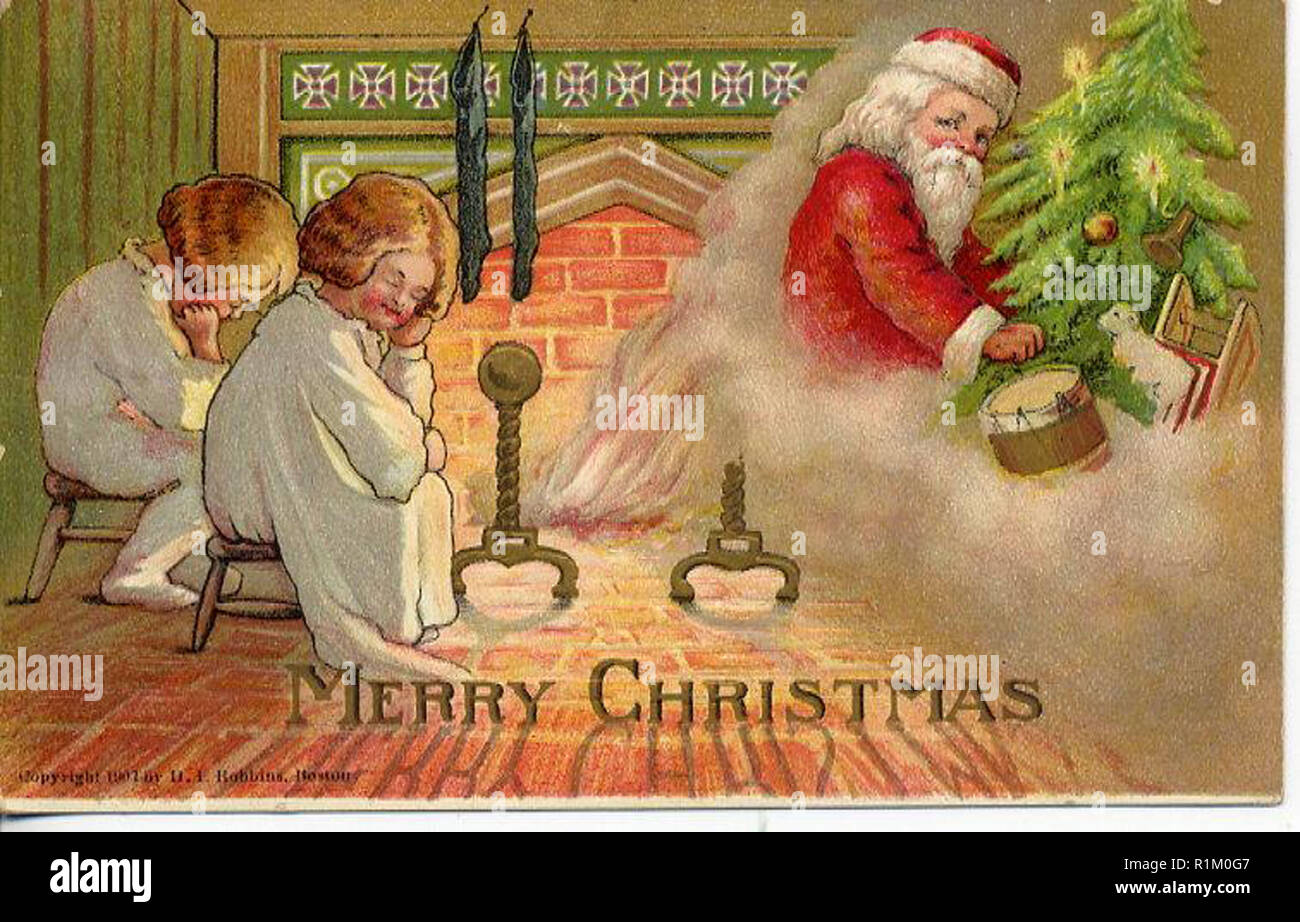 Cartoline Natale Vintage Pittura Natalizia Natale Vintage