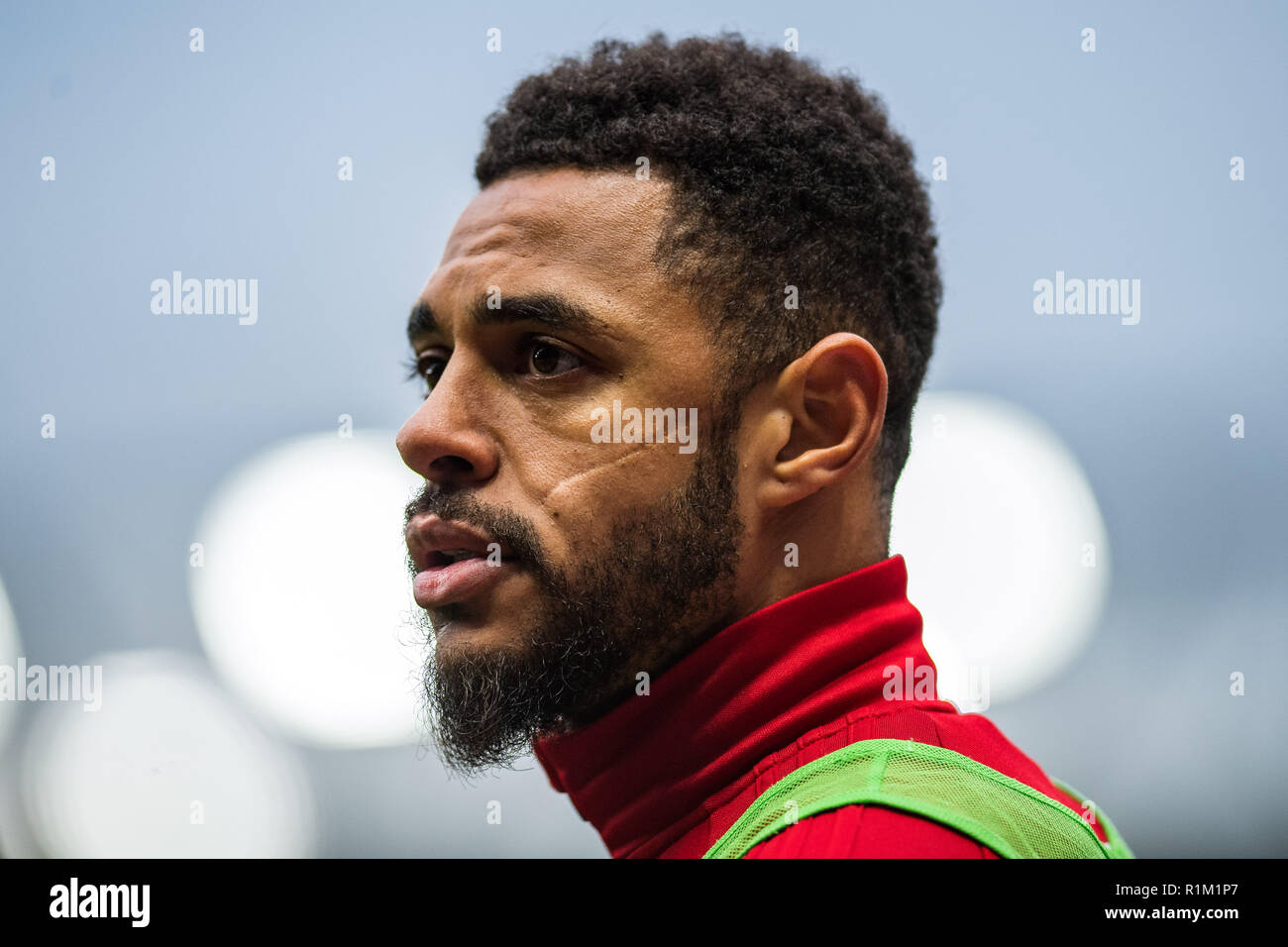 WATFORD, Inghilterra - 27 ottobre: Andre grigio di Watford FC durante il match di Premier League tra Watford FC e Huddersfield Town a Vicarage Road su ottobre 27, 2018 a Watford, Regno Unito. (MB Media) Foto Stock