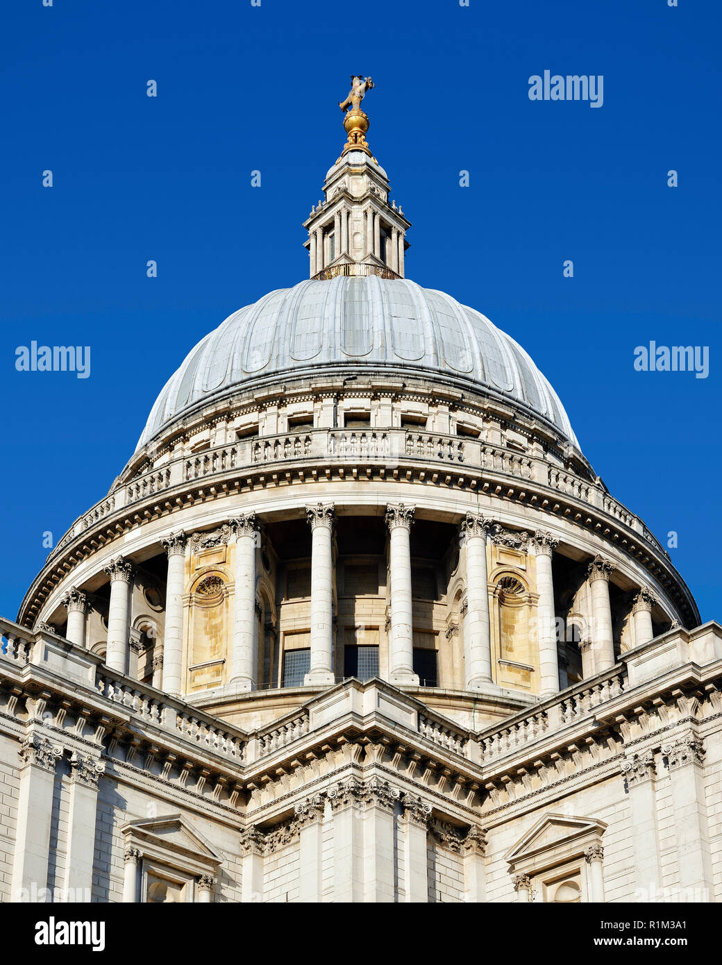 St Pauls Cathedral Dome di Londra, England, Regno Unito Foto Stock