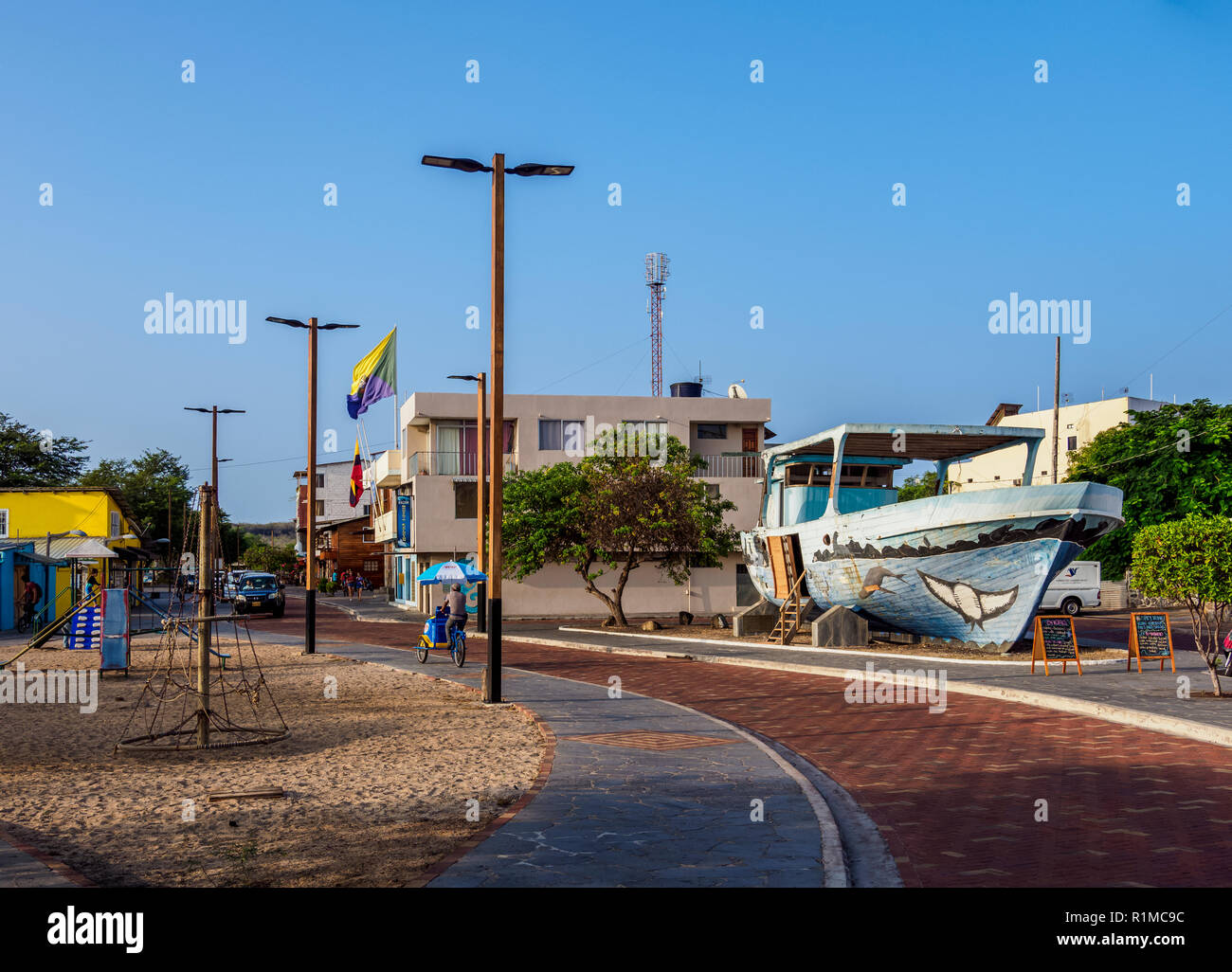 Puerto Baquerizo Moreno, San Cristobal o isola Chatham, Galapagos, Ecuador Foto Stock